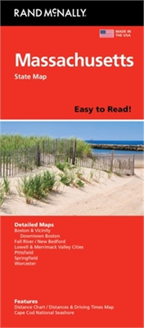 Rand McNally Easy to Read: Massachusetts State Map (Sheet Map, Folded)