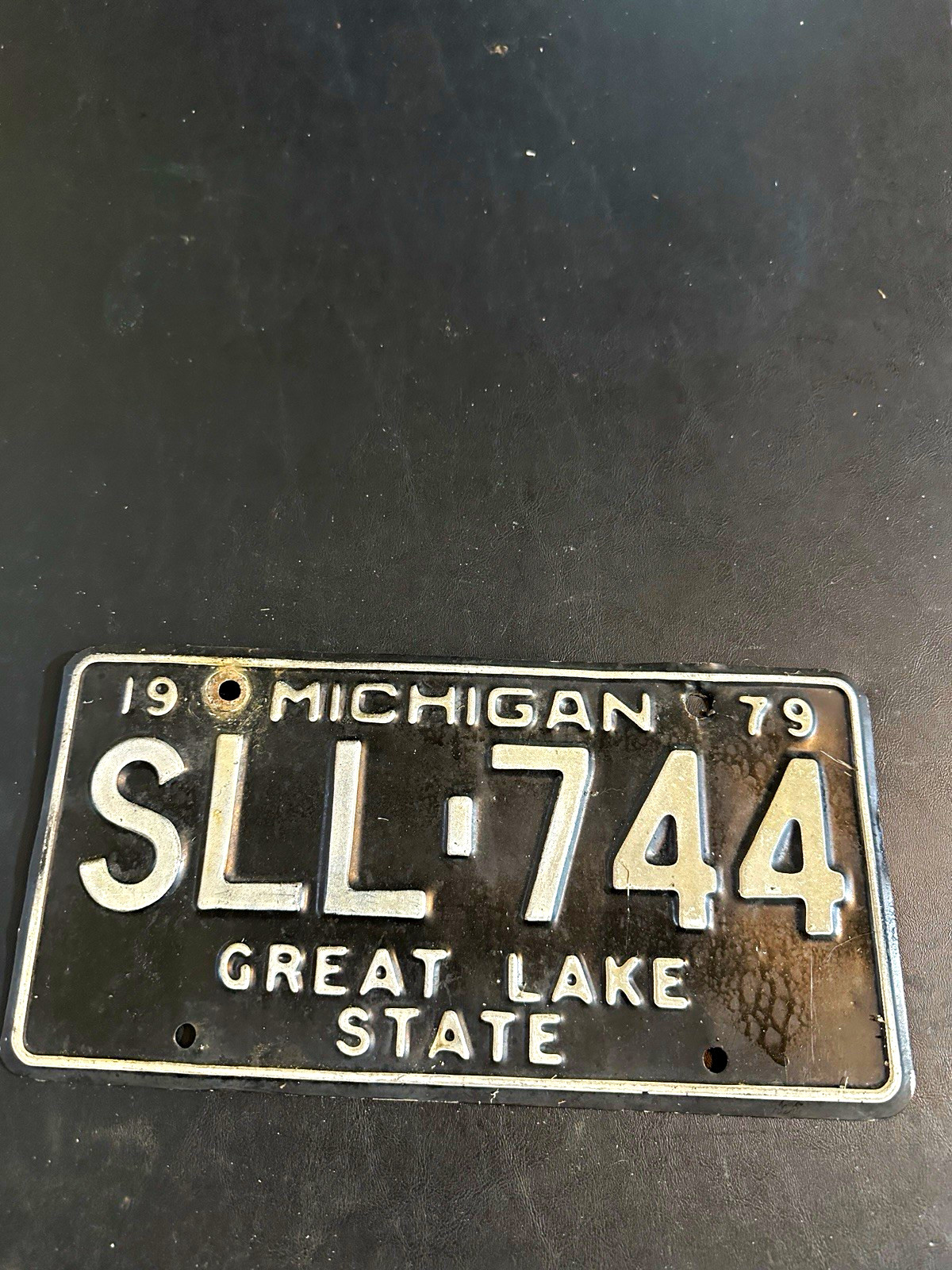 Original Michigan 1979 Great Lake State Passenger License Plate Tag SLL-744 Original Michigan 1979 Great Lake State Passenger License Plate Tag SLL-744