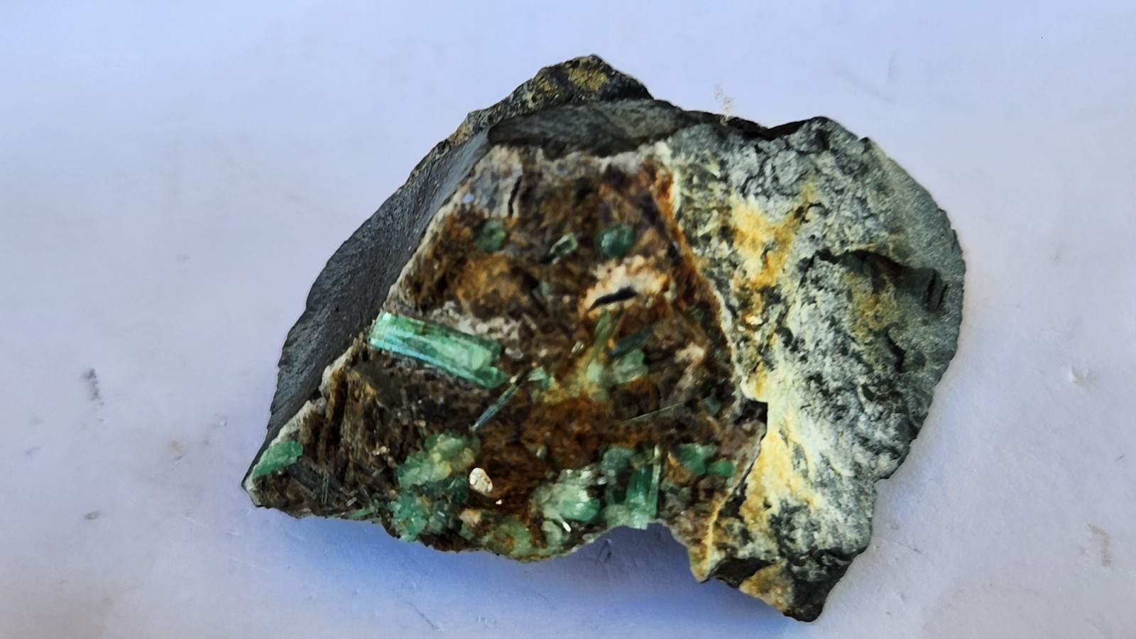 42g Natural Untreated Emerald Specimen Muzo Matrix Calcite Pyrite Quartz 42g Natural Untreated Emerald Specimen Muzo Matrix Calcite Pyrite Quartz