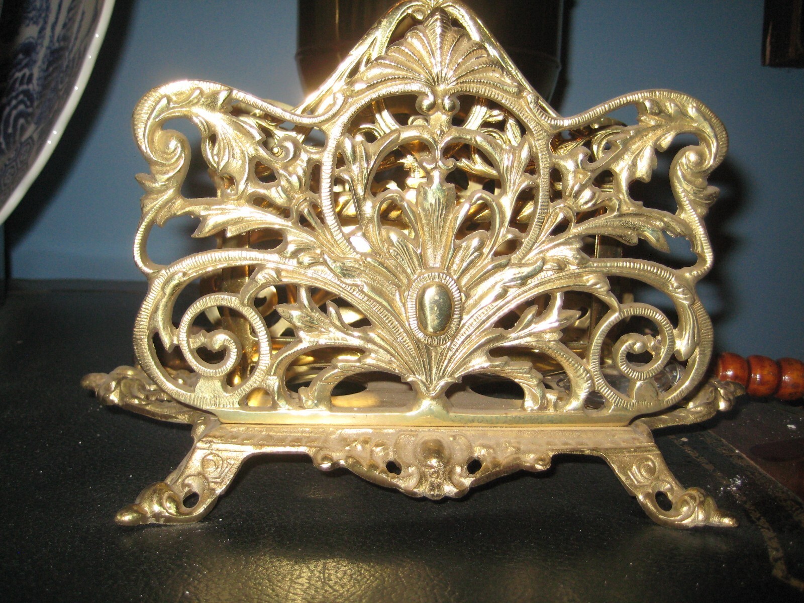 40 Year Old Vintage Brass Letter Holder RARE FIND EXCELLENT CONDITION 