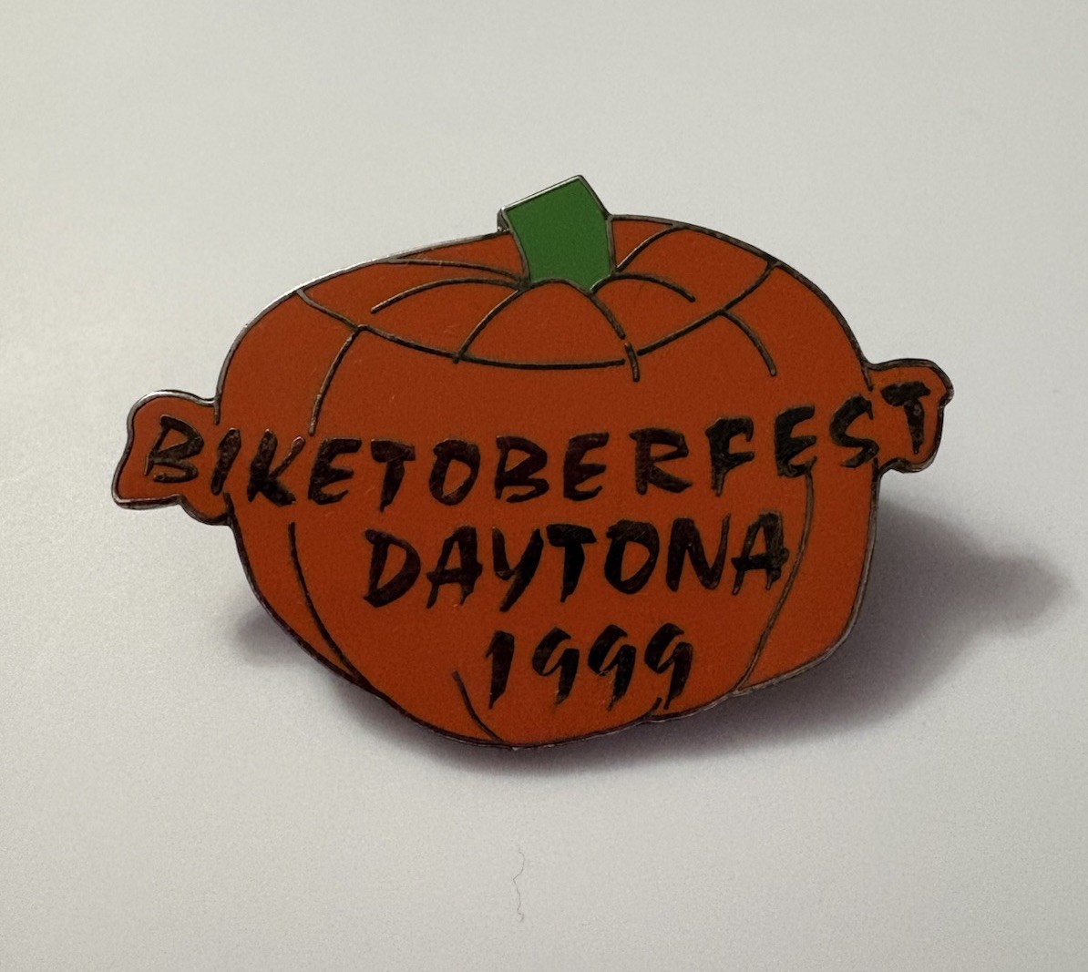 Biketoberfest Daytona 1999 Pumpkin Enamel Lapel Pin