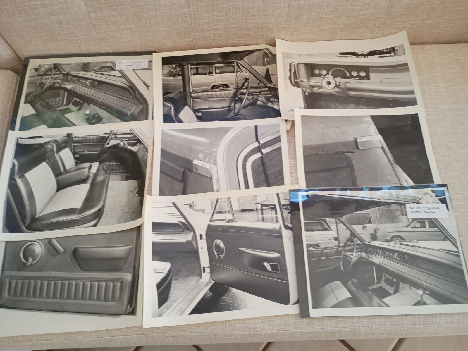 Nine rare 1960's Jeep Wagoneer styling development photos- original prints