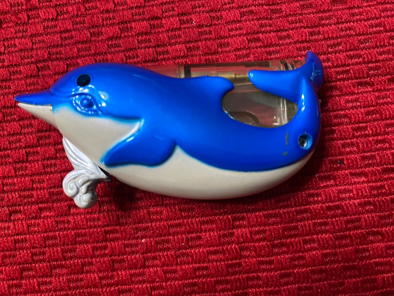 Dolphin Shaped Blue And White Cigarette Lighter Vintage Rare Collectible Dolphin Shaped Blue And White Cigarette Lighter Vintage Rare Collectible