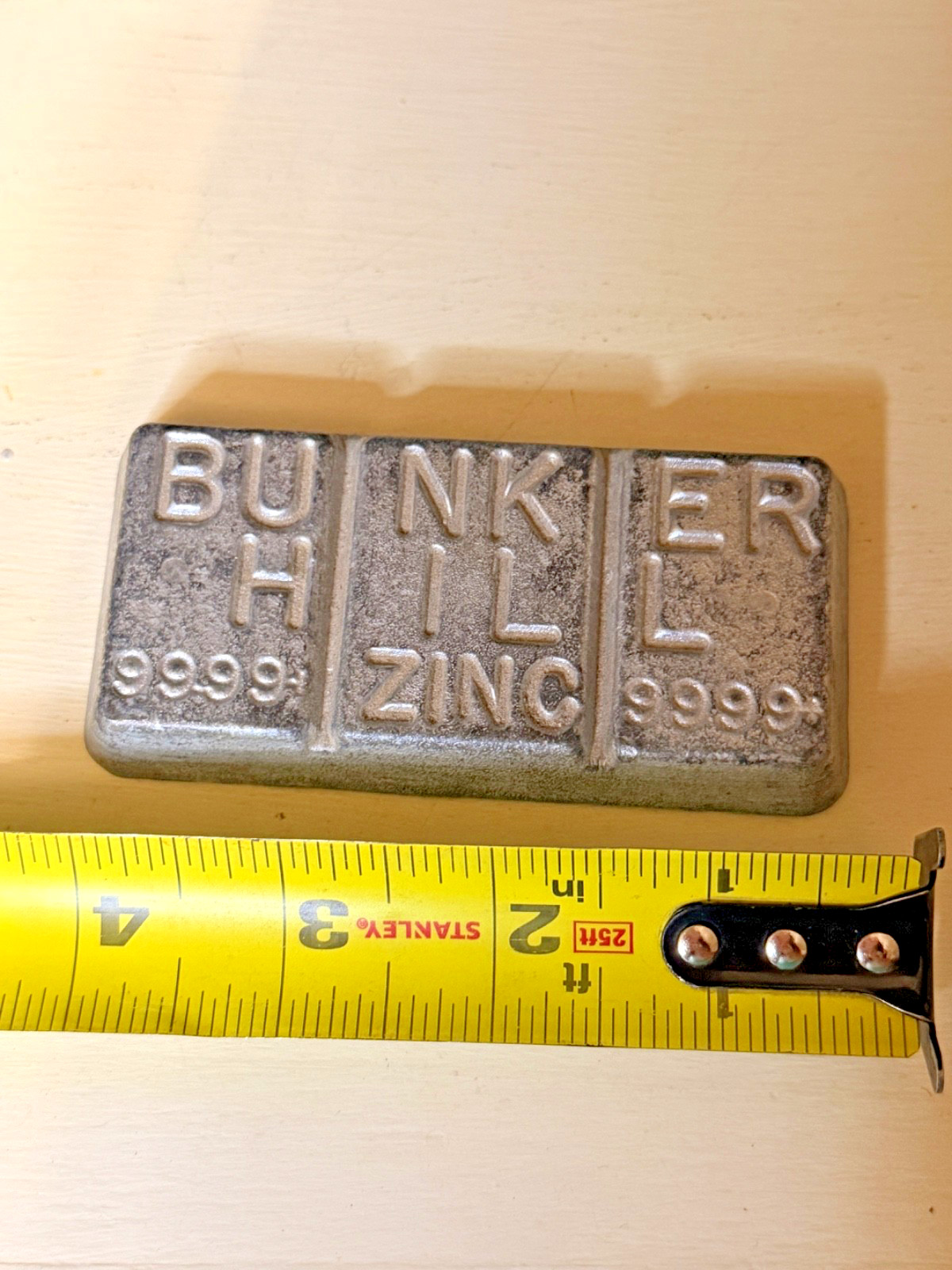 Vintage Bunker Hill Zinc .9999 Souvenir Ingot 50th Anniversary Kellogg Idaho Vintage Bunker Hill Zinc .9999 Souvenir Ingot 50th Anniversary Kellogg Idaho