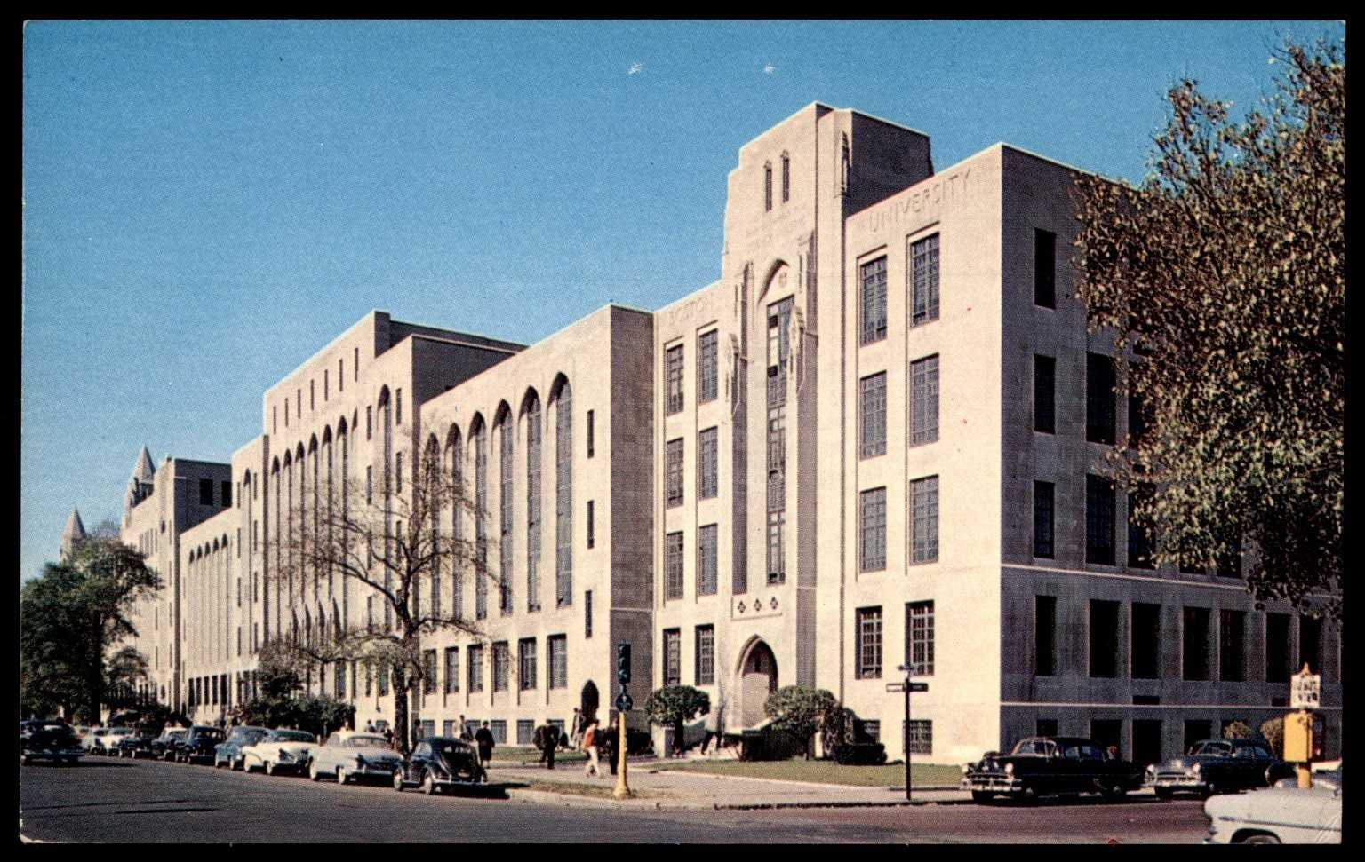 Vintage Boston University Campus Postcard by Plastichrome COLOURPICTURE Vintage Boston University Campus Postcard by Plastichrome COLOURPICTURE