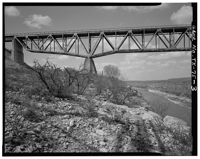 Pecos River Bridge Texas Southern Pacific Railroad Truss Bridge 1900s