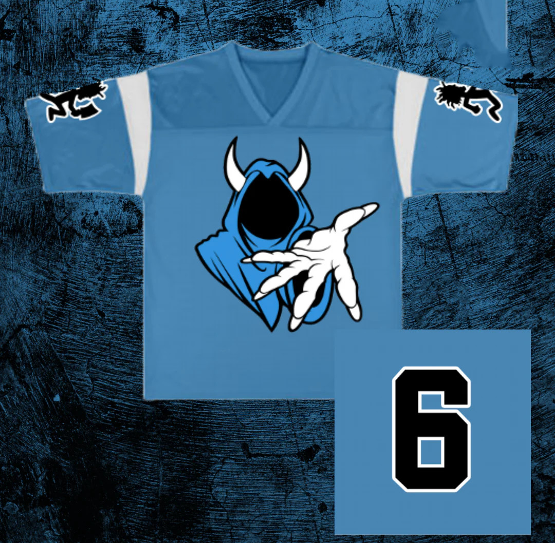 GOOD PRICE Insane Clown Posse album FOOTBALL JERSEY blue JM2220