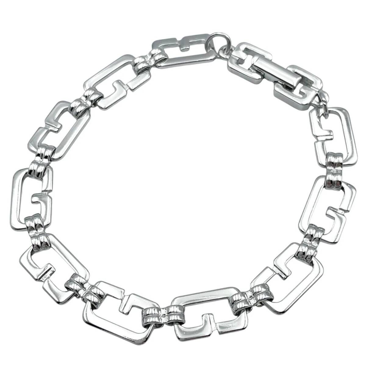 Givenchy Silver Logo Engraved Bracelet Men Women 18cm Jewelry Accessory Givenchy Silver Logo Engraved Bracelet Men Women 18cm Jewelry Accessory