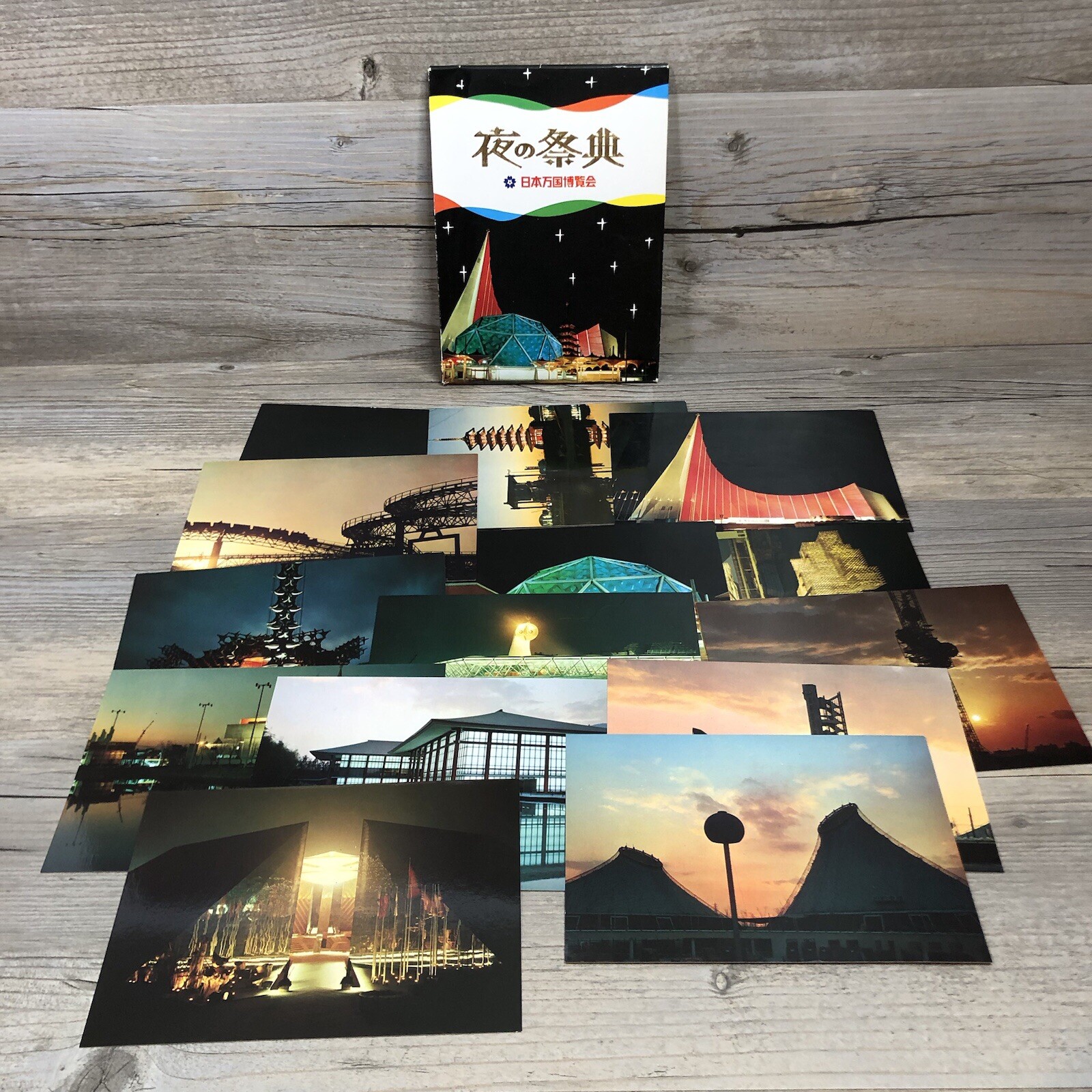 14 Postcards Japan World Exposition Osaka \'70 Night Festival