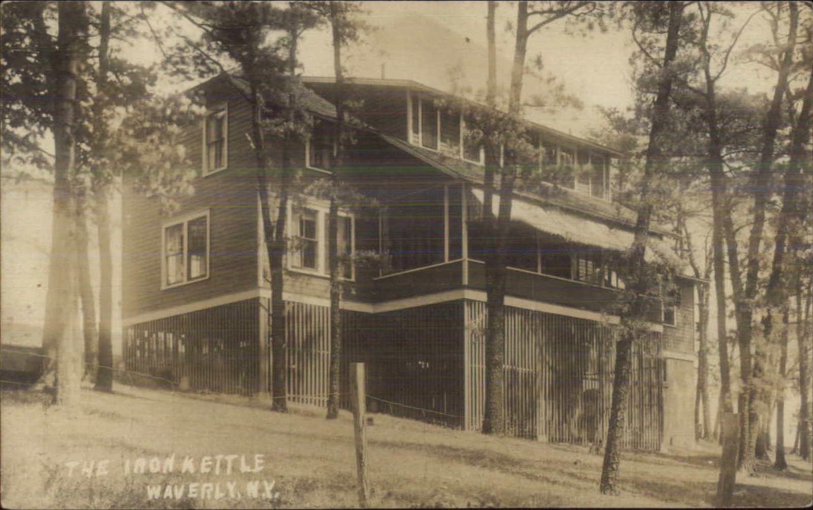 Waverly NY The Iron Kettle c1915 Real Photo Postcard Waverly NY The Iron Kettle c1915 Real Photo Postcard