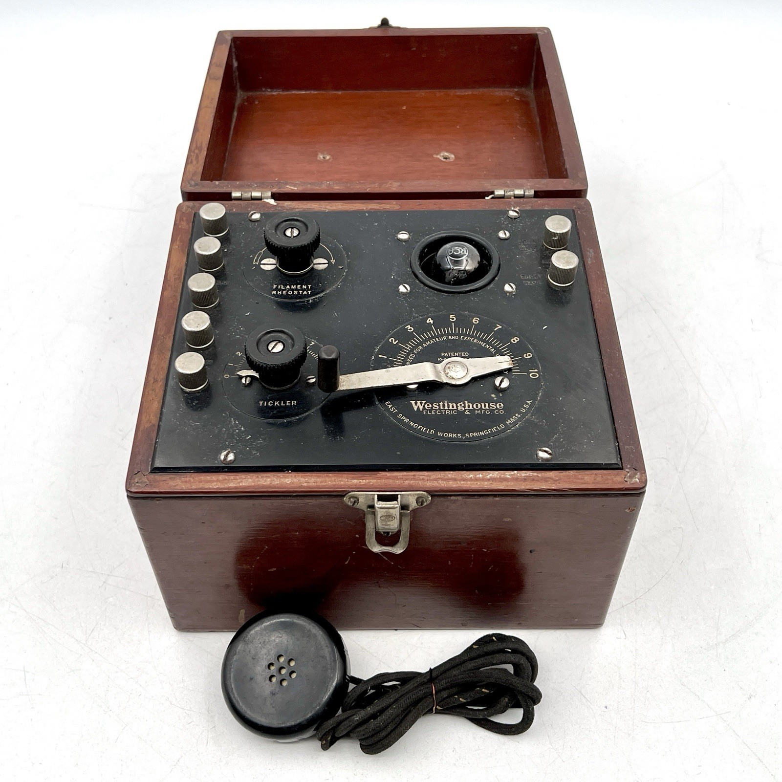 Antique 1920s Westinghouse RA Receiving Tuner & DA Detector Amp Combo - Vtg Tube