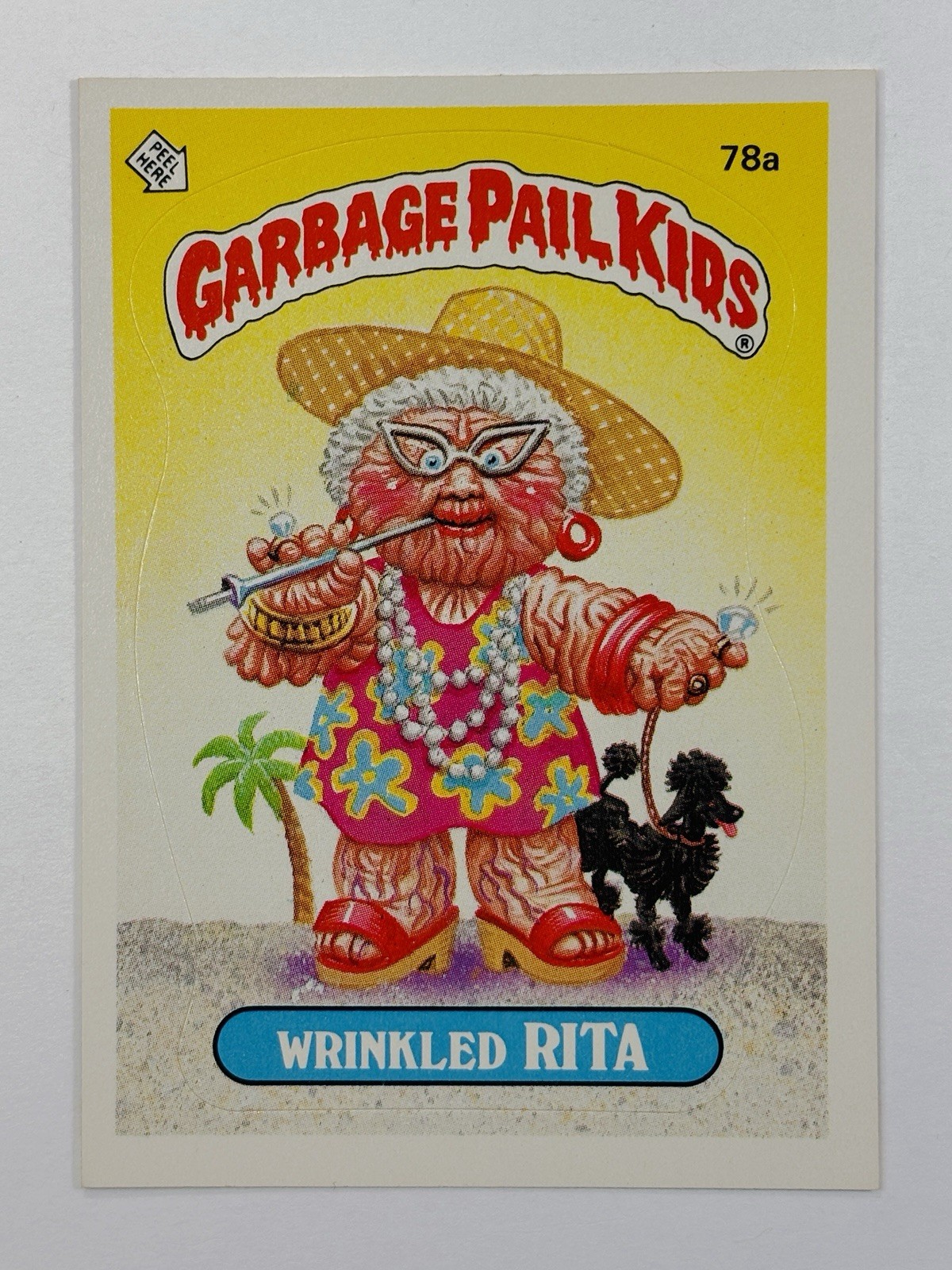 1985 Topps Garbage Pail Kids -Series 2 -Glossy #78a WRINKLED RITA (NM/EX) PICS 1985 Topps Garbage Pail Kids -Series 2 -Glossy #78a WRINKLED RITA (NM/EX) PICS