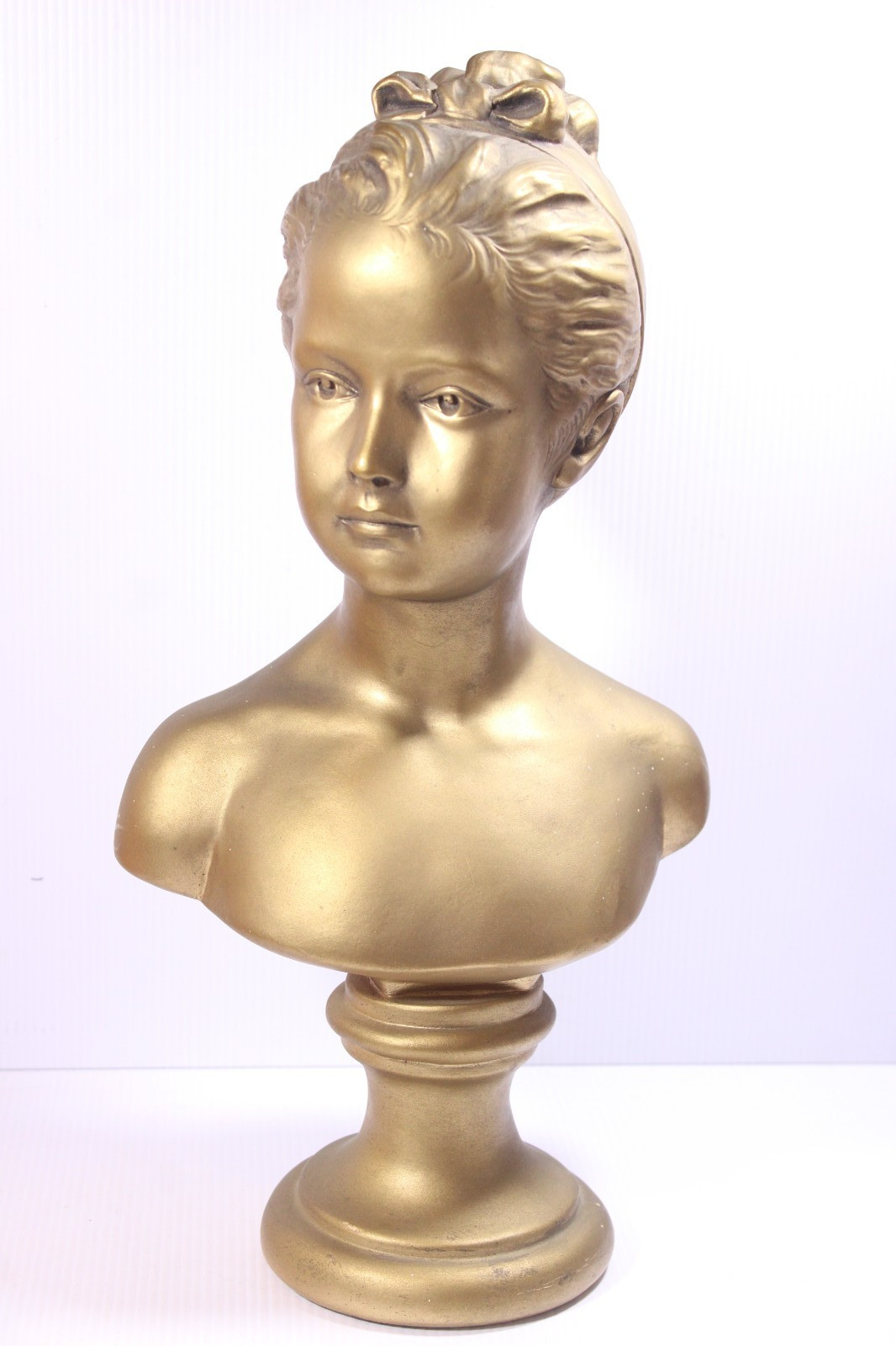Vintage Plaster Bust Young Girl Louise Brongniart After Houdon 16 Inch Statue Vintage Plaster Bust Young Girl Louise Brongniart After Houdon 16 Inch Statue
