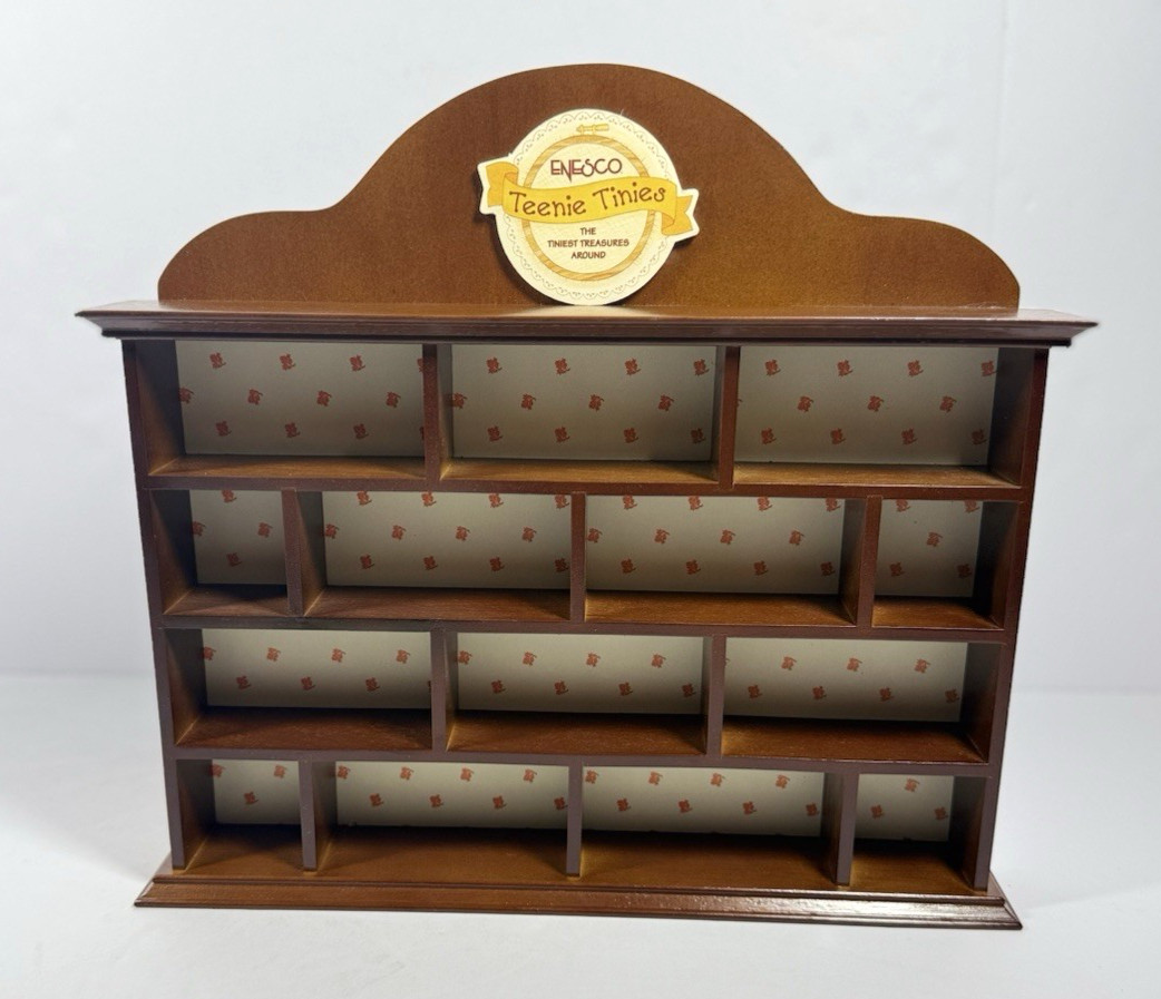 VINTAGE 1998 ENESCO TEENIE TINIES MINI DISPLAY SHELF