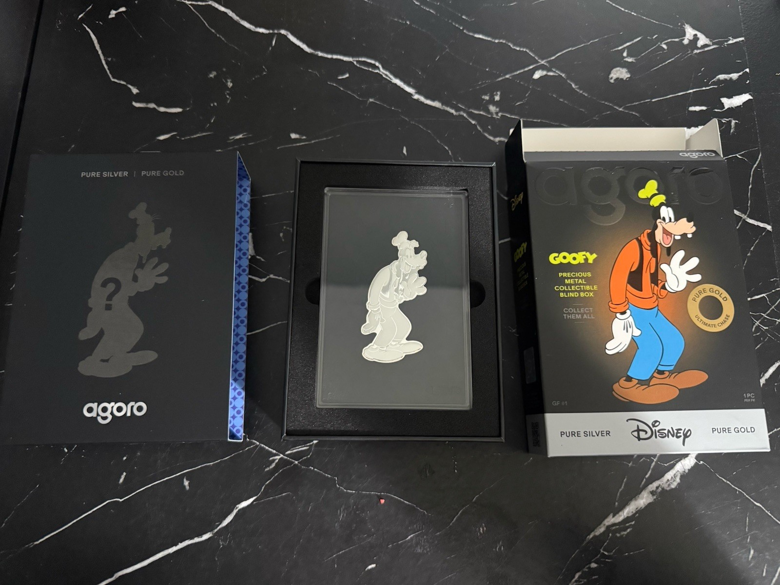 Disney Goofy Agoro Tier 3 1/2 oz .999 Silver Blind Box #090/500