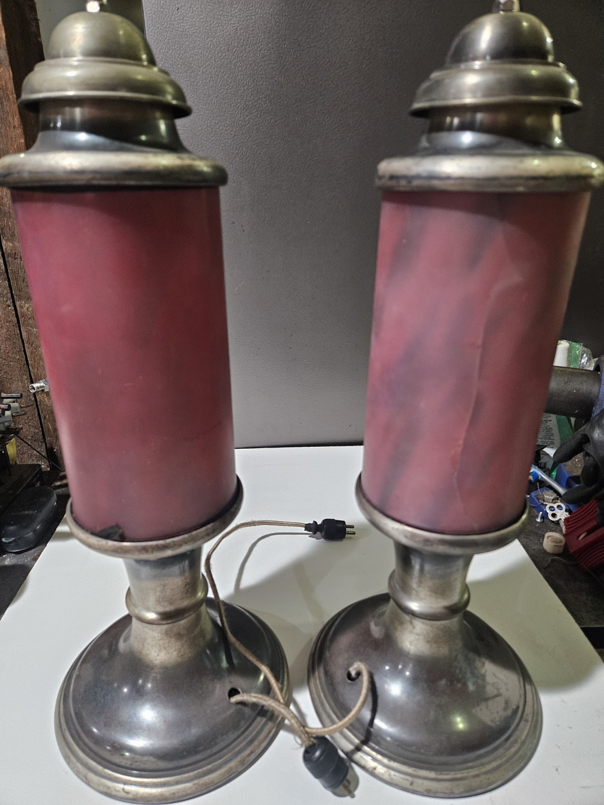 Antique Funeral Lamps In Original Box Antique Funeral Lamps In Original Box