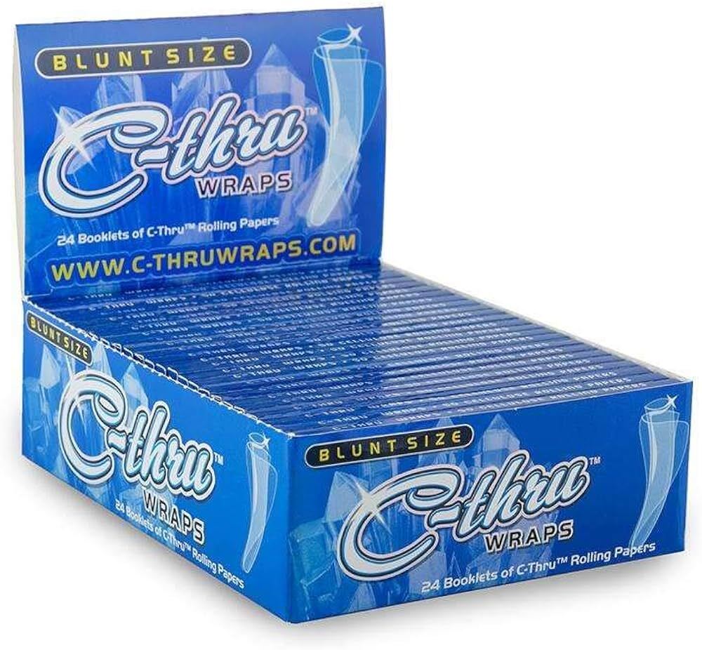 C-thru Clear Cigarette Rolling Papers King Size Slim 110mm 24 Packs Full Display C-thru Clear Cigarette Rolling Papers King Size Slim 110mm 24 Packs Full Display