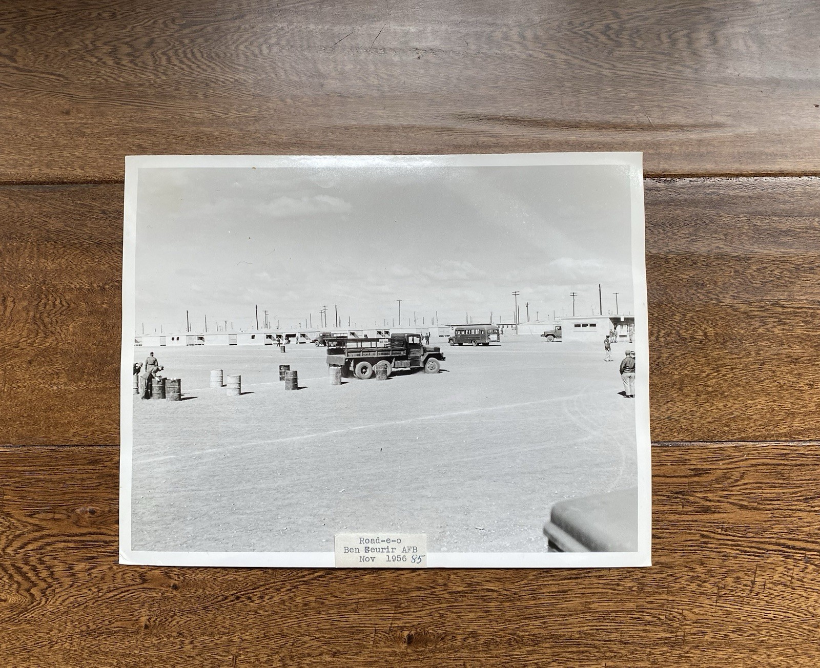 Ben Guerir Nov 1956 US Air Force Base Motor Vehicle Competiton Vintage Photo