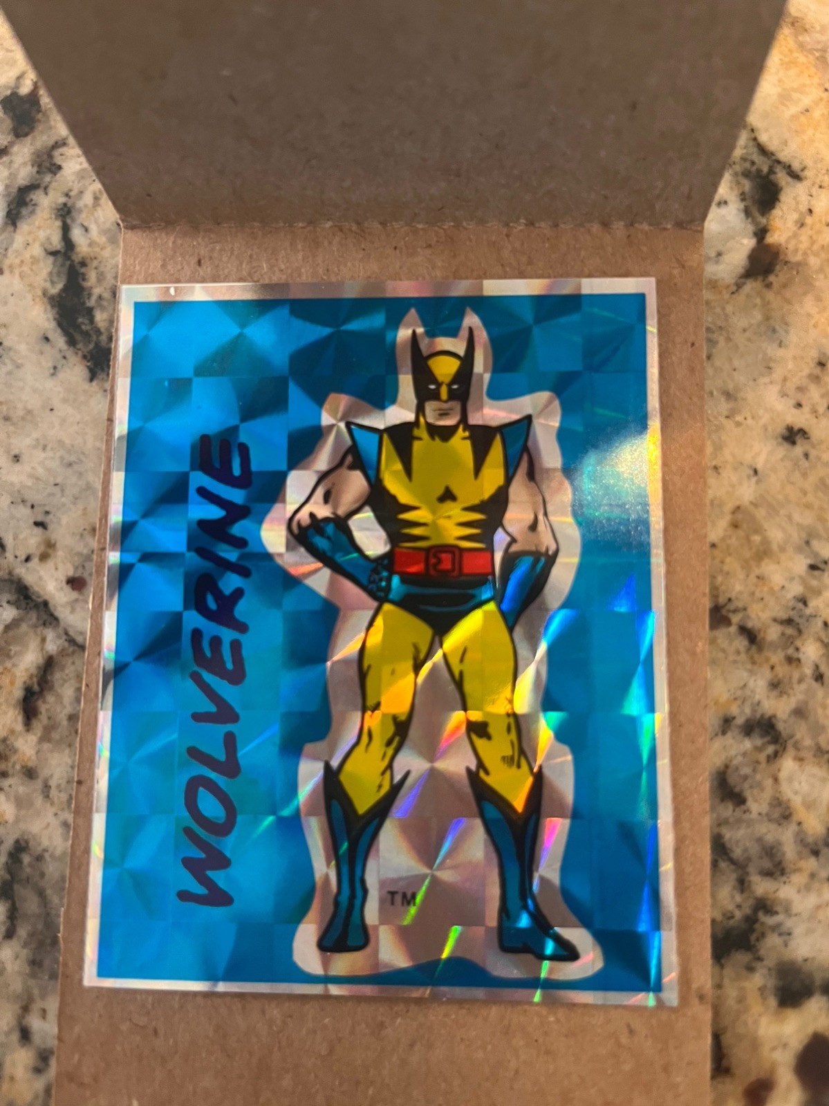 VINTAGE 80’S Wolverine FOIL PRISM VENDING MACHINE STICKER BLANK BACK UNUSED 