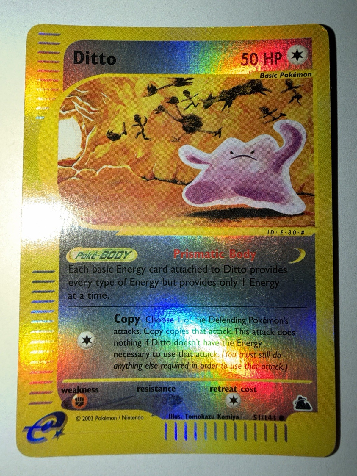 Pokemon SKYRIDGE - #51/144 Ditto - Reverse Holo - ENG -LP KOMIYA