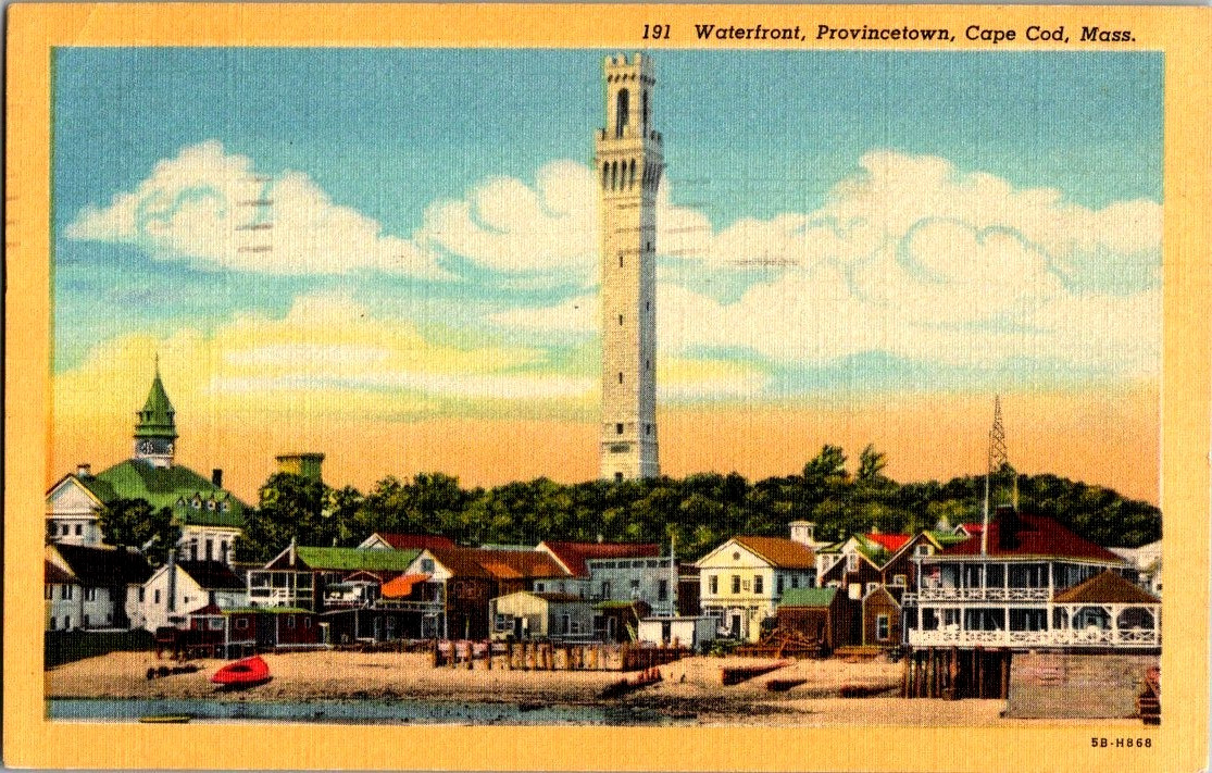 Vintage Postcard 1950 Waterfront, Provincetown, Massachusetts (MA) Vintage Postcard 1950 Waterfront, Provincetown, Massachusetts (MA)