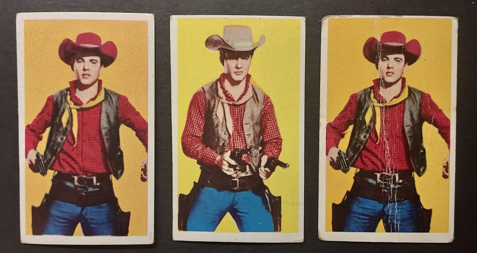 Ricky Nelson Rio Bravo c. 1959 Vintage Japanese Menko Cards 3 Card Lot Western
