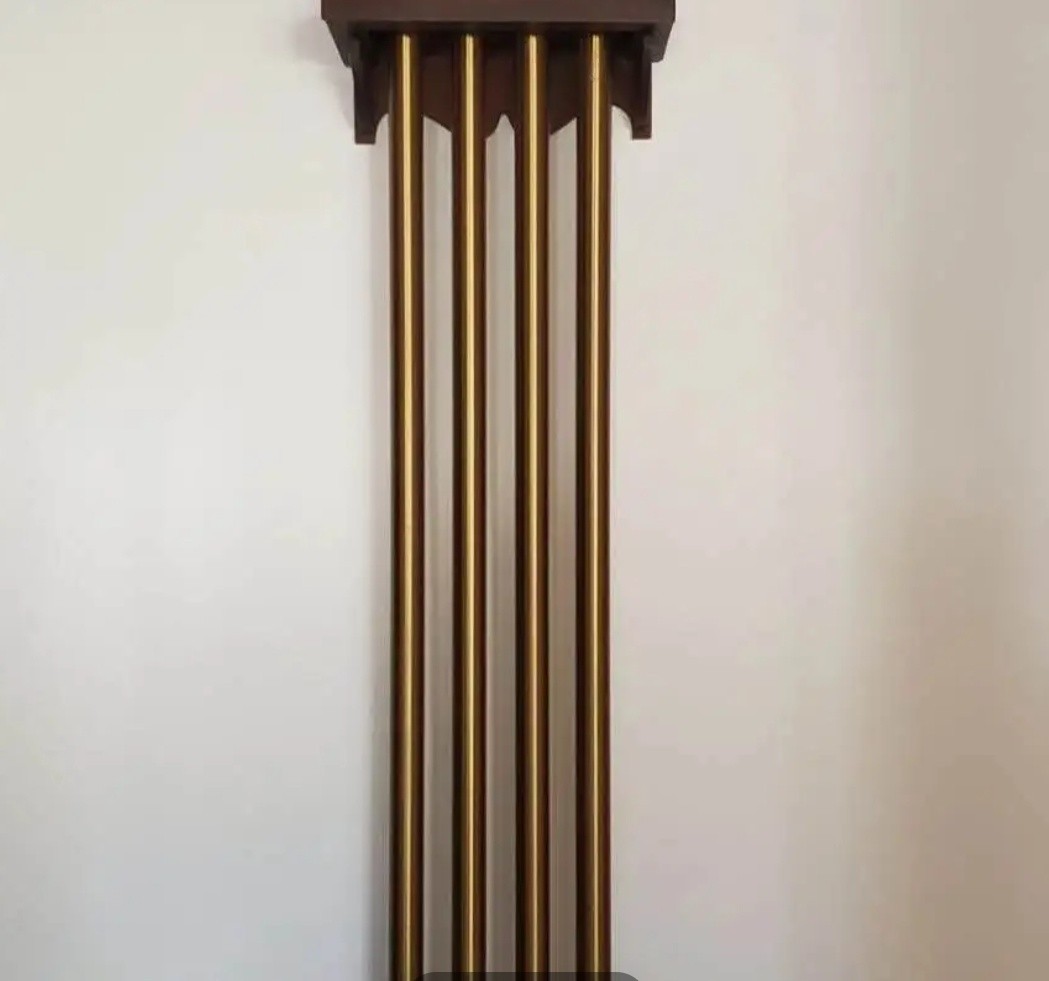 Antique/Vintage Grandfather Clock 4 Polished Pristine Brass Chime Tubes Antique/Vintage Grandfather Clock 4 Polished Pristine Brass Chime Tubes