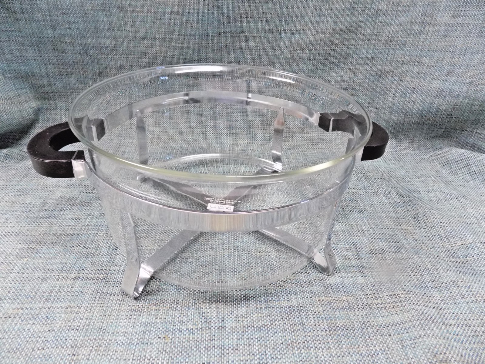 VTG BODUM GLASS SERVING BOWL HOT COLD CHROME STAND MCM RETRO Danish Design VTG BODUM GLASS SERVING BOWL HOT COLD CHROME STAND MCM RETRO Danish Design