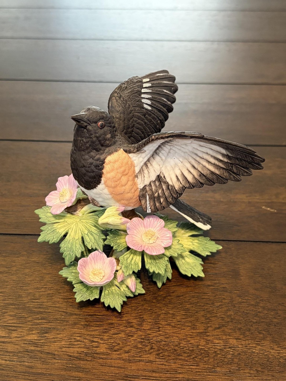 Vintage 1996 Lenox Rufous-Sided Towhee Fine Porcelain Bird Figurine Taiwan