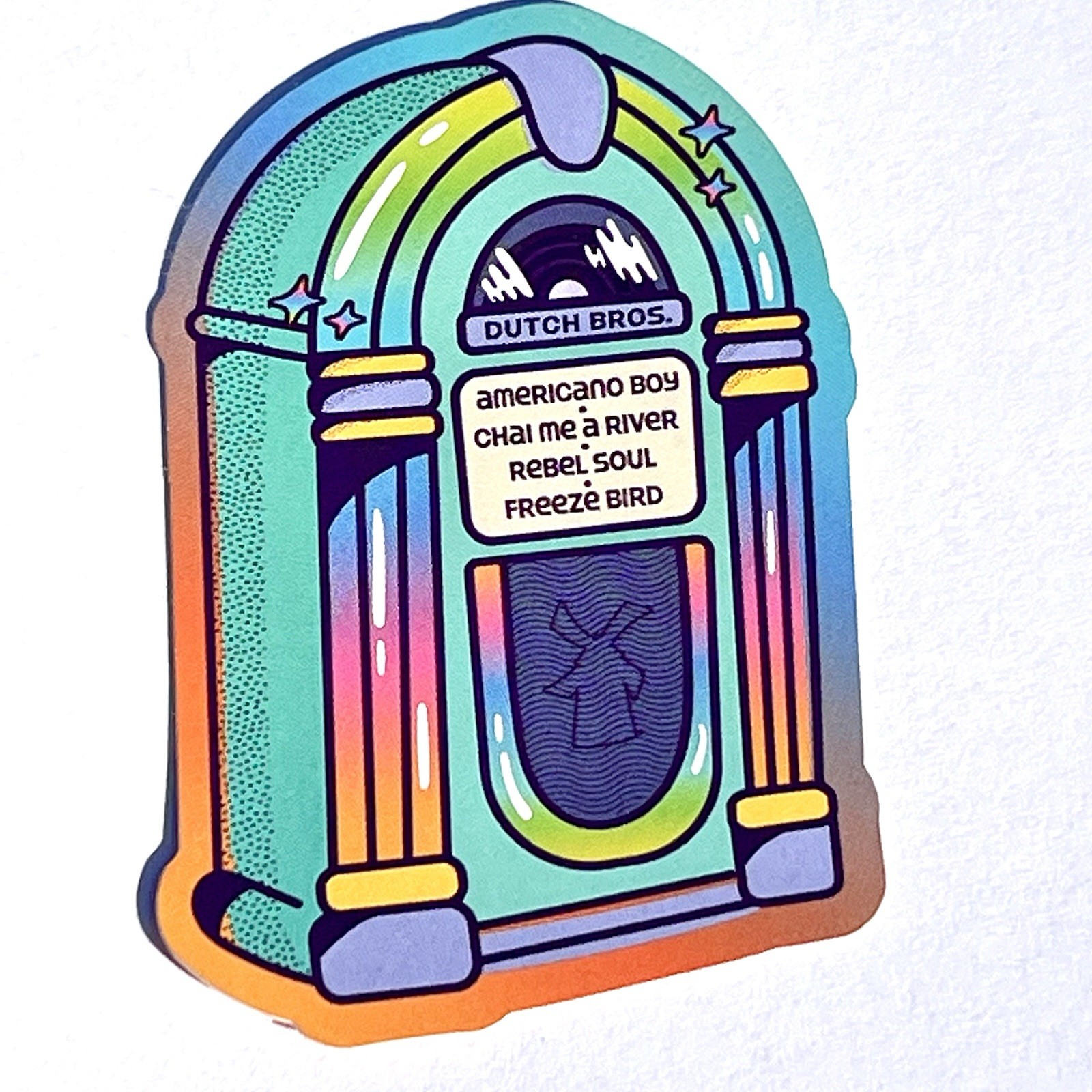 Dutch Bros Coffee Jute Box Limited Exclusive Second Chance Sticker 2026