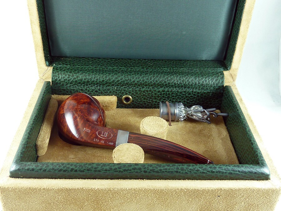 briar pipe Dunhill Christmas Pipe 1999 silver ring limited edition new unsmoked