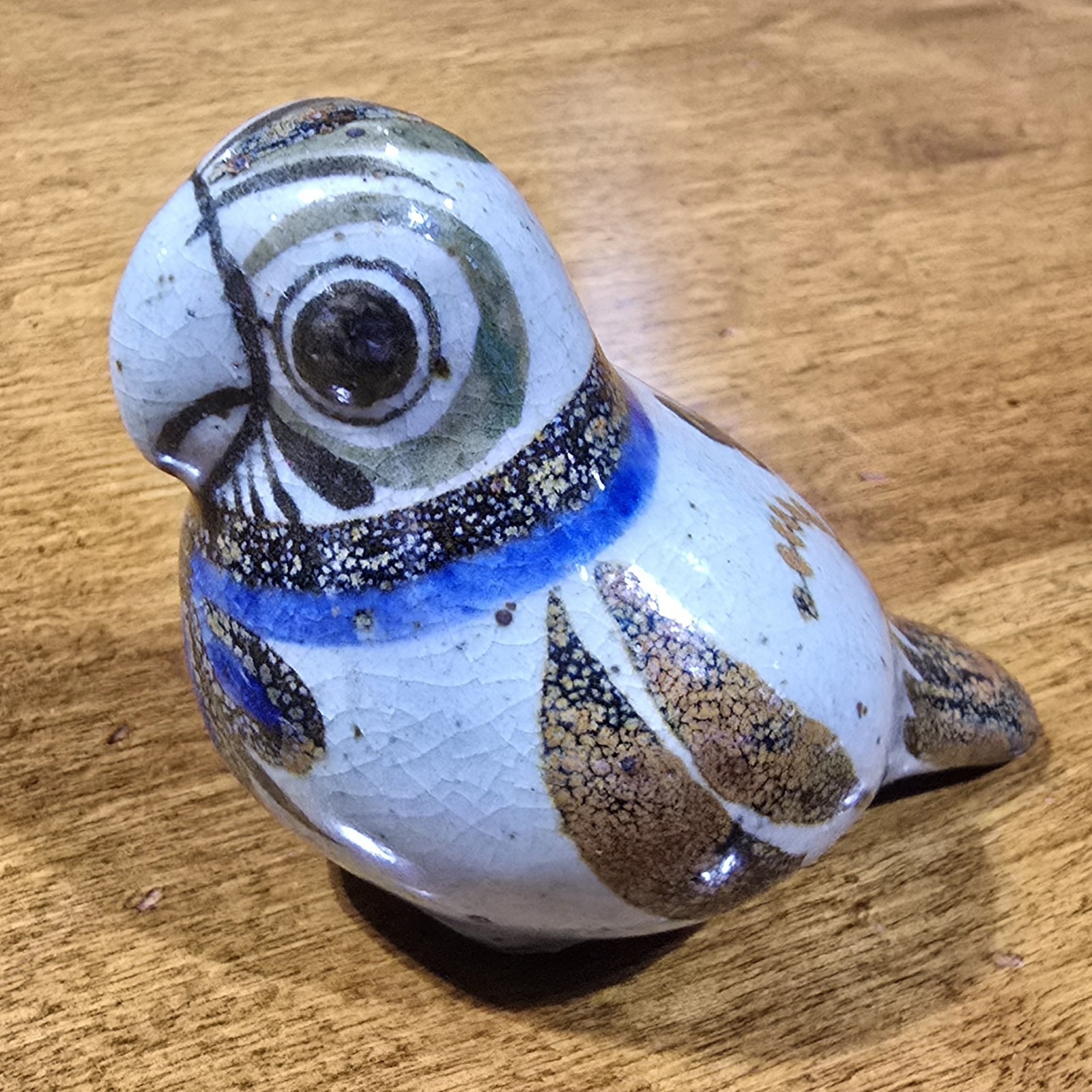 Vintage Jorge Wilmot Tonala Parrot Bird Figurine Mexican Folk Art Pottery Signed