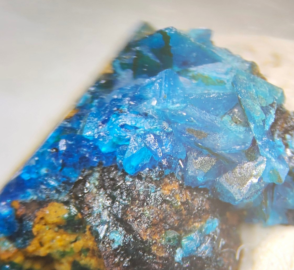 LIROCONITE Beautiful Blue Crystals, Xianghualing Mine, Hunan, China 0.6 cm LIROCONITE Beautiful Blue Crystals, Xianghualing Mine, Hunan, China 0.6 cm
