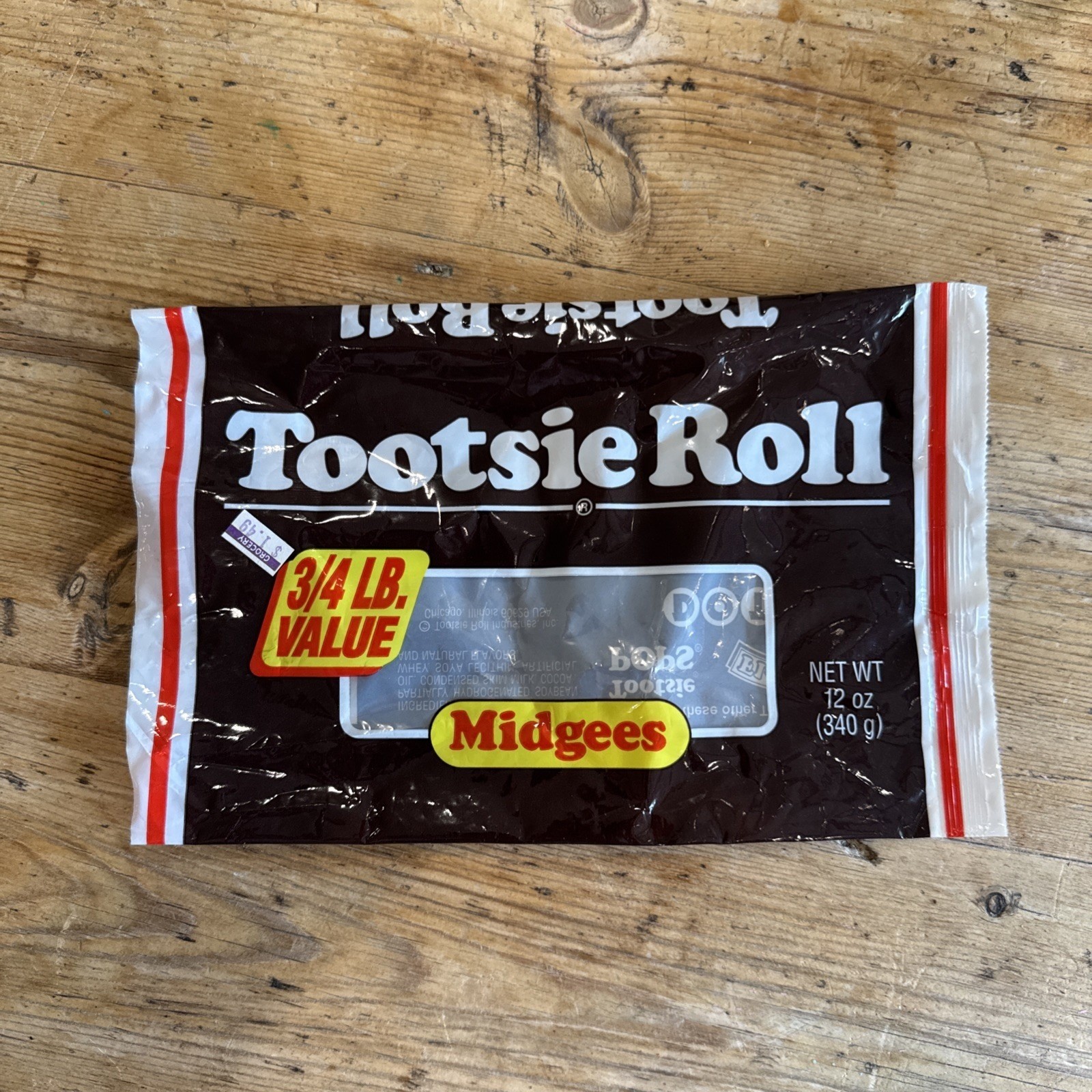 Vintage Tootsie Roll Candy Bag Junk Food 90s Empty Foodie Midgees Fun Size Bars Vintage Tootsie Roll Candy Bag Junk Food 90s Empty Foodie Midgees Fun Size Bars
