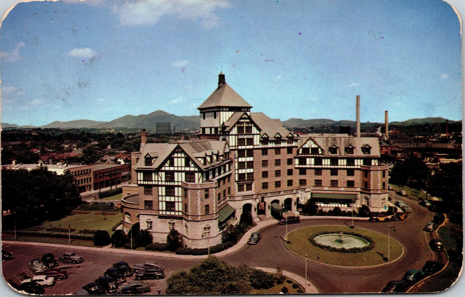 Roanoke VA Hotel Roanoke Postcard used 1962