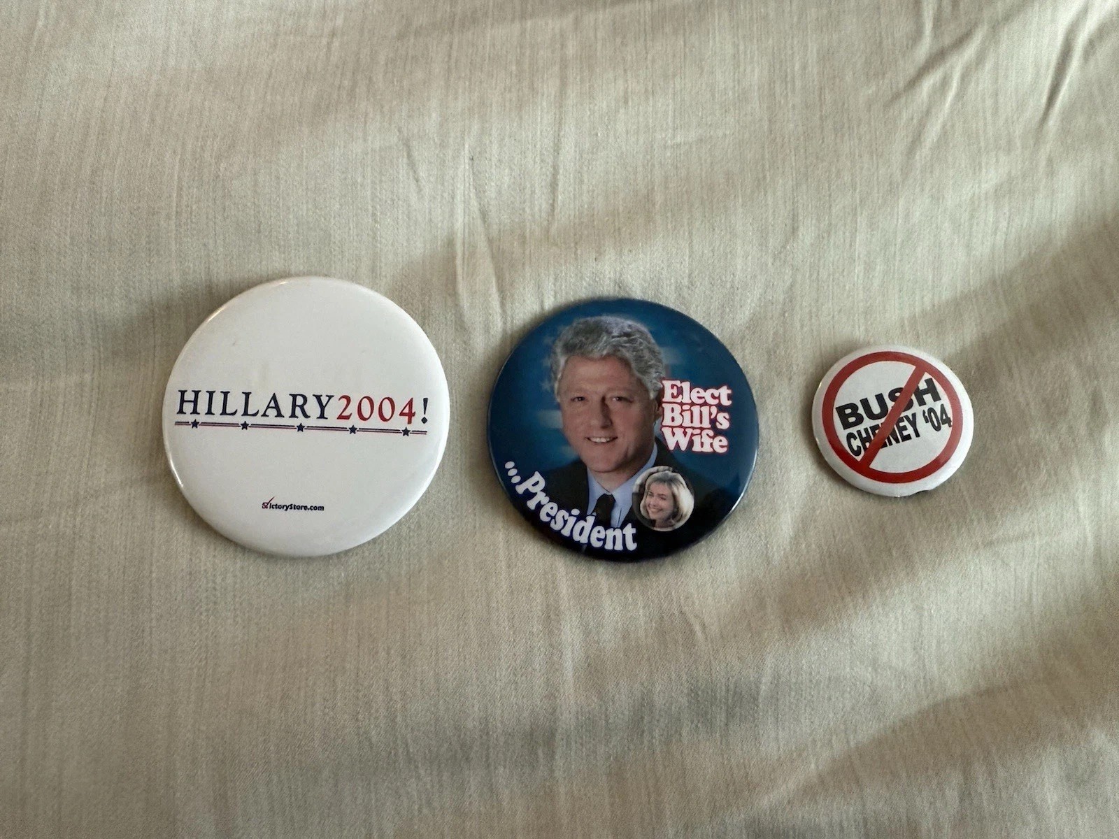 2004 Hilary Clinton US Presidential Democratic election Vintage Pins