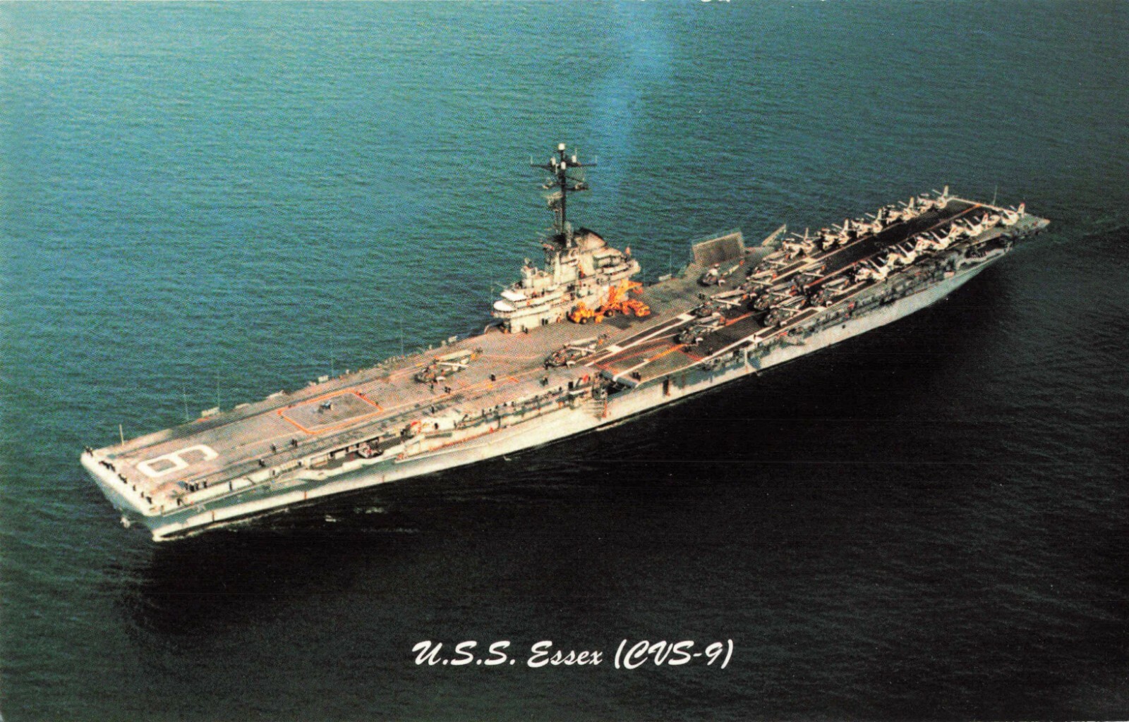 Postcard USS Essex CV/CVA/CVS-9 Aircraft Carrier