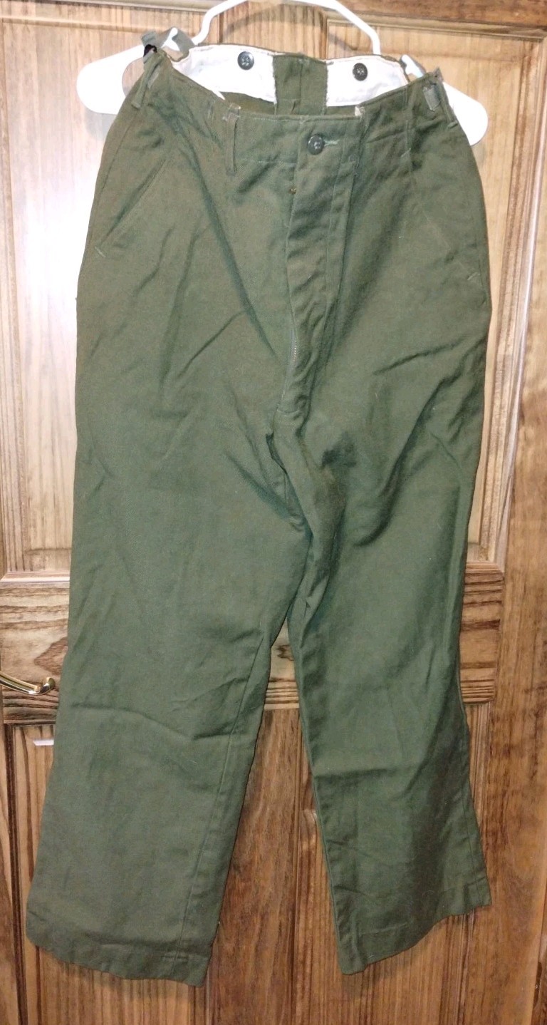 New Old Stock M-1951 Men\'s Wool Field Tousers OG-108 Size Small Regular