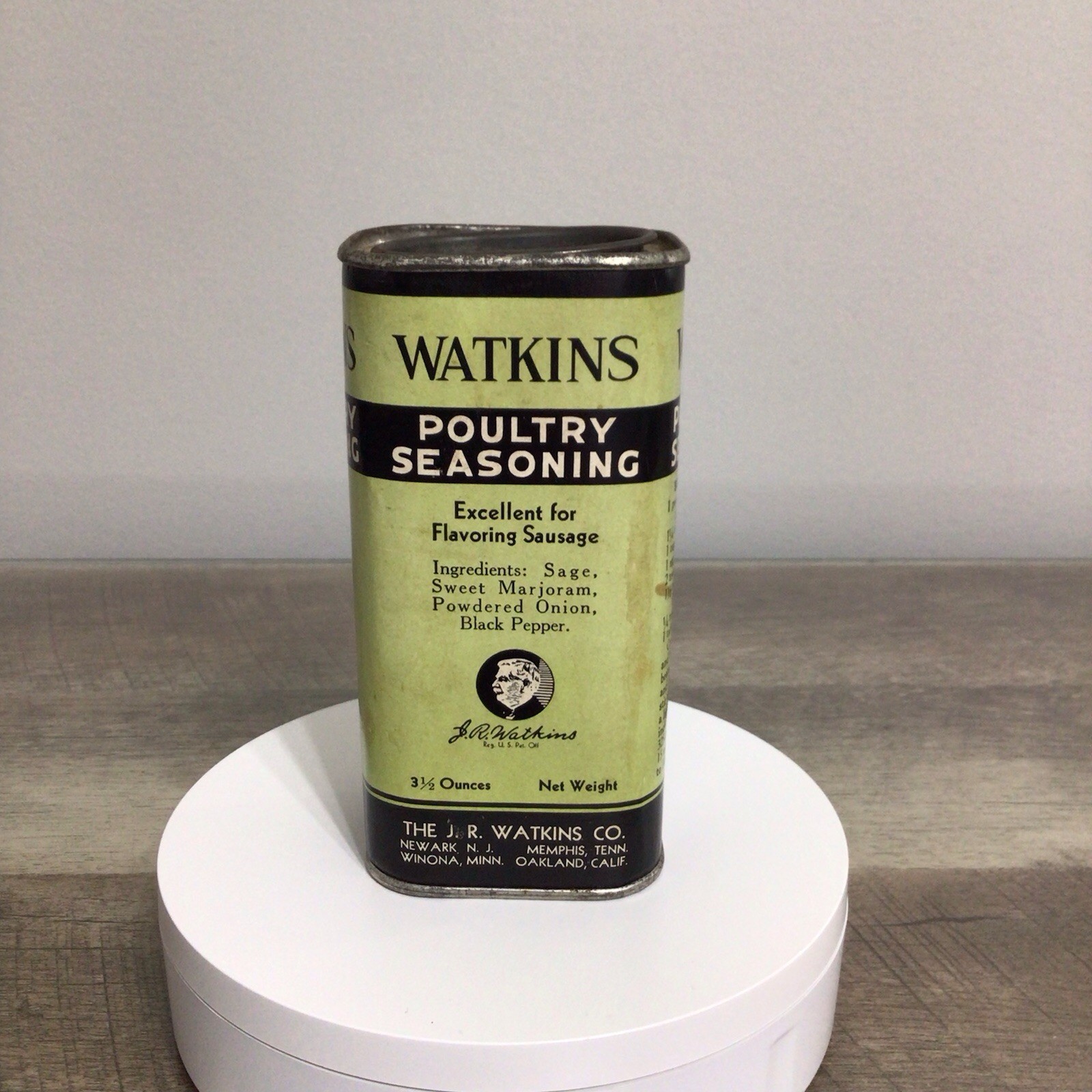 Watkins Poultry Seasoning Tin from J.R. Watkins Co Vintage Empty Advertising Tin
