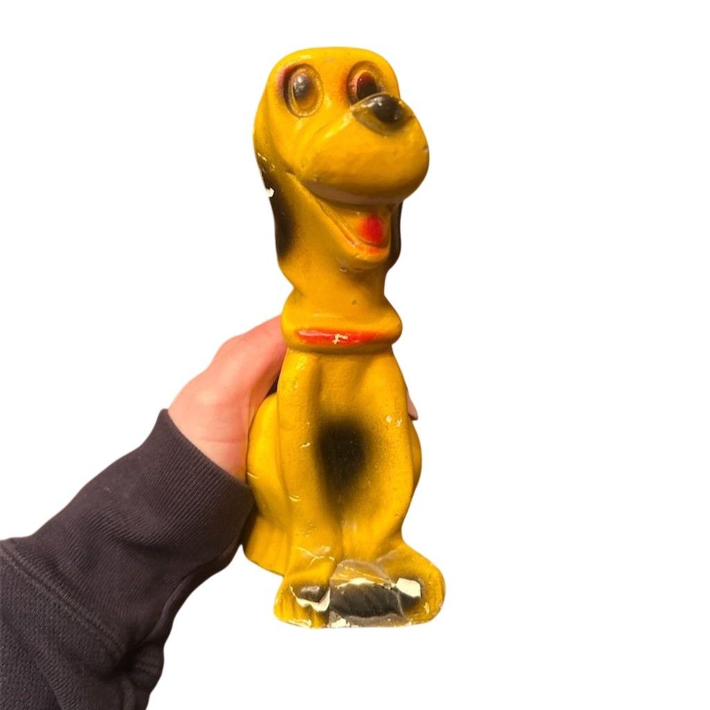 Vintage Disney Pluto Dog Chalkware Figurine Mid-20th Century Yellow Collectible Vintage Disney Pluto Dog Chalkware Figurine Mid-20th Century Yellow Collectible