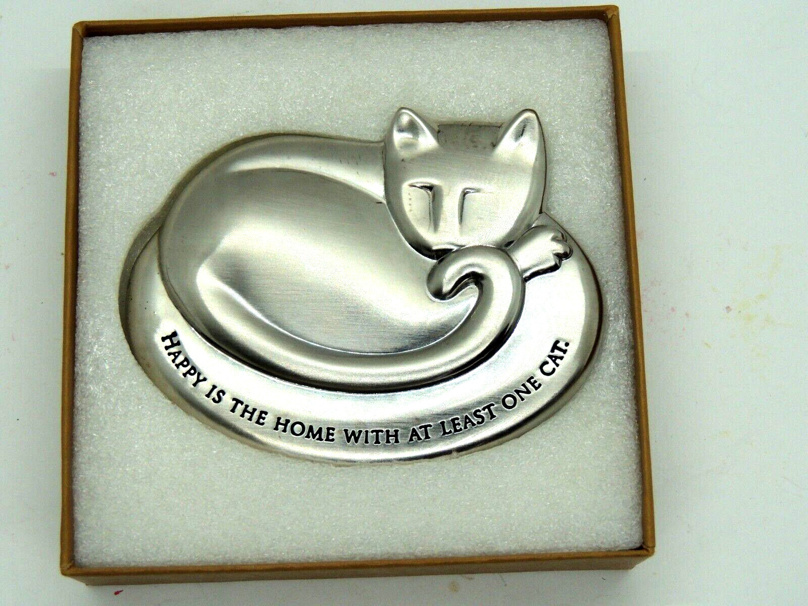Cast Metal Sleeping Cat Paperweight Happy is the Home With At Least One Cat Cast Metal Sleeping Cat Paperweight Happy is the Home With At Least One Cat