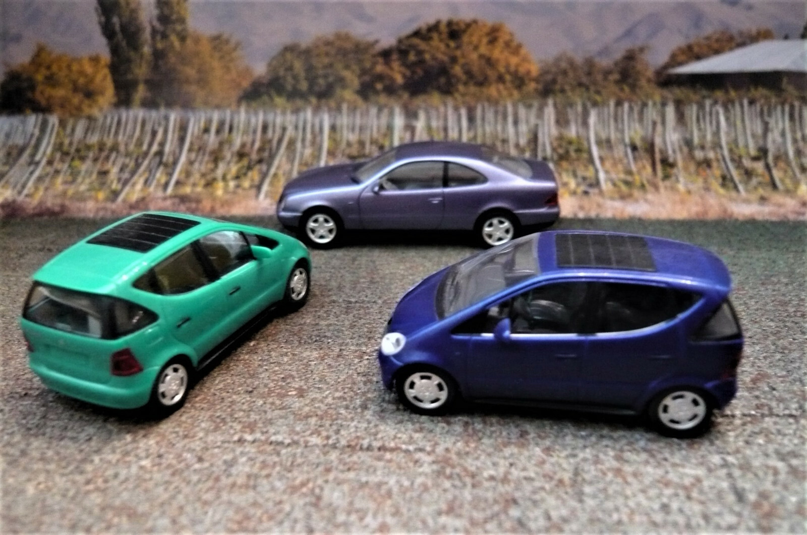 Herpa Germany Vehicle Lot 1/87, Mercedes Benz set of 3 ( A and CLK) Perfect 