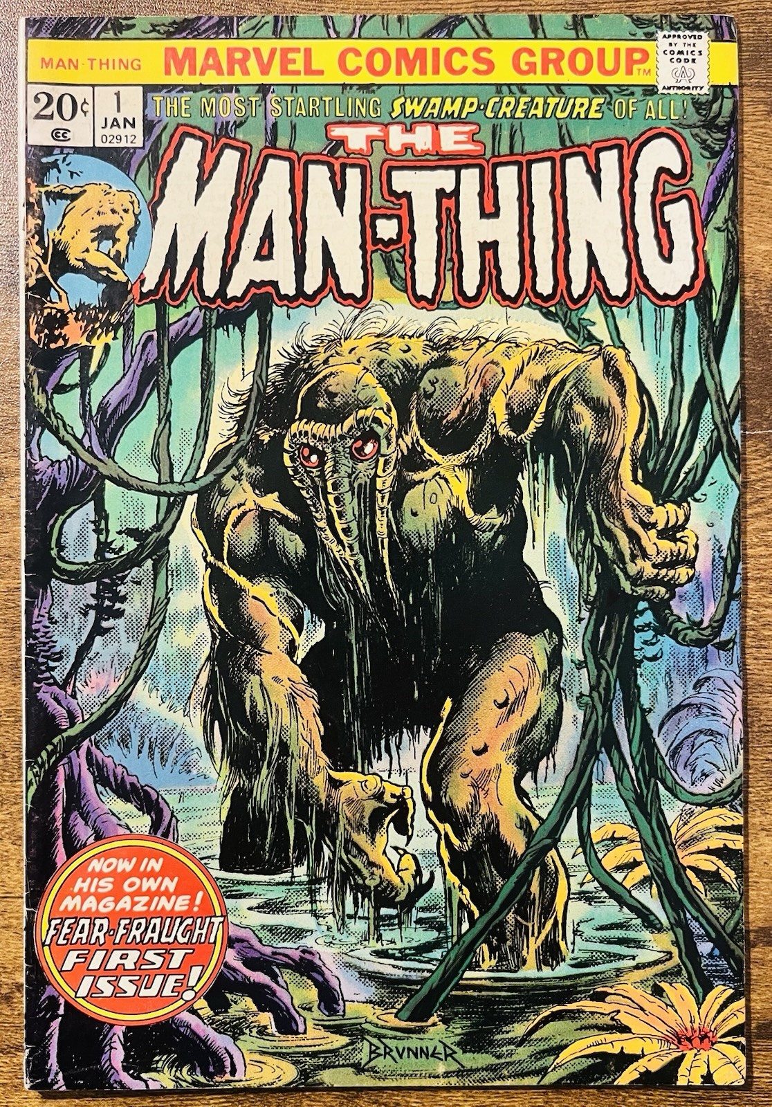 MAN-THING 1 STEVE GERBER STORY 2ND APP OF HOWARD THE DUCK MARVEL 1974 VINTAGE