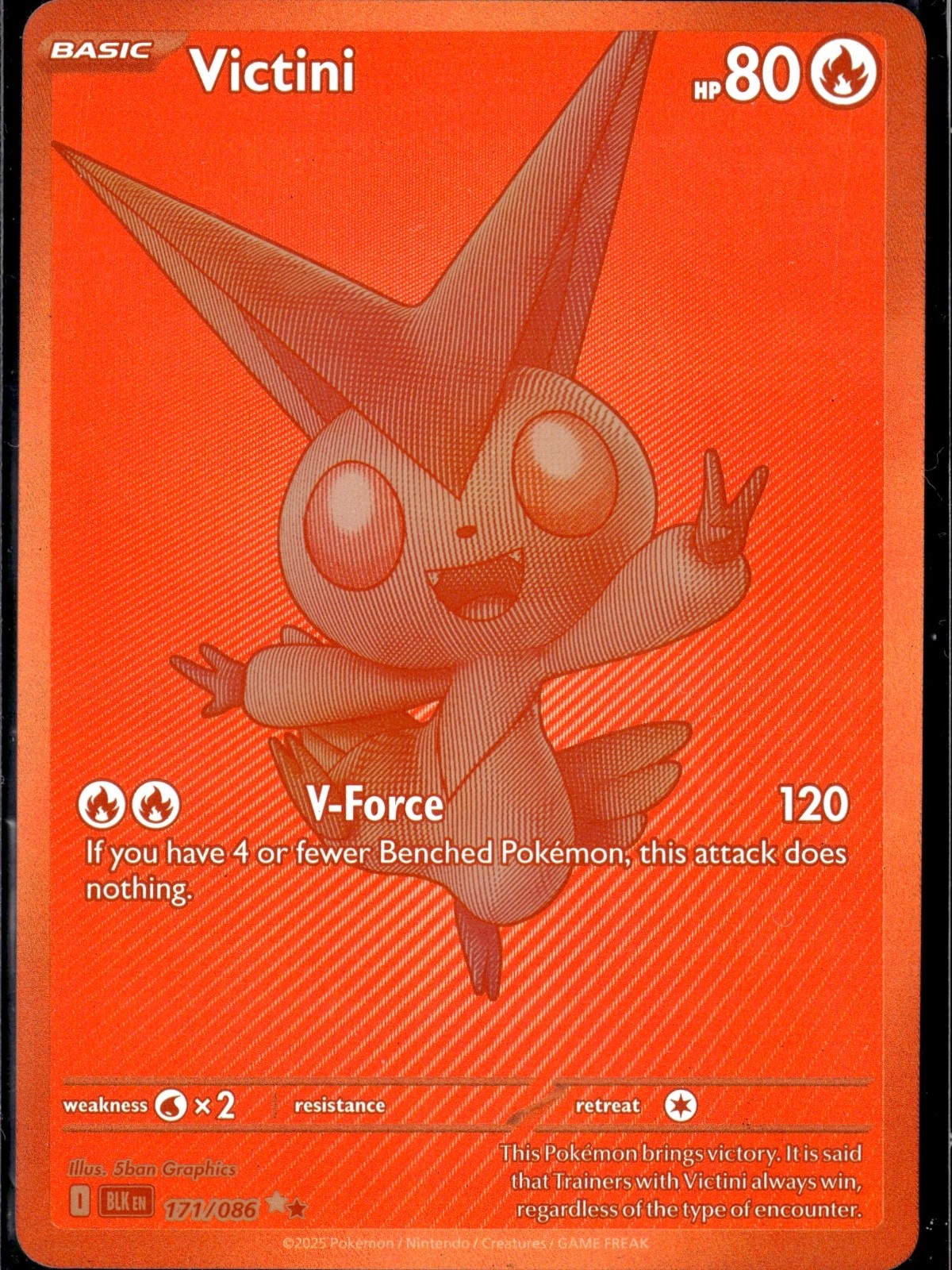 Victini Holo Black White Rare SV: White Flare 172/086 NM