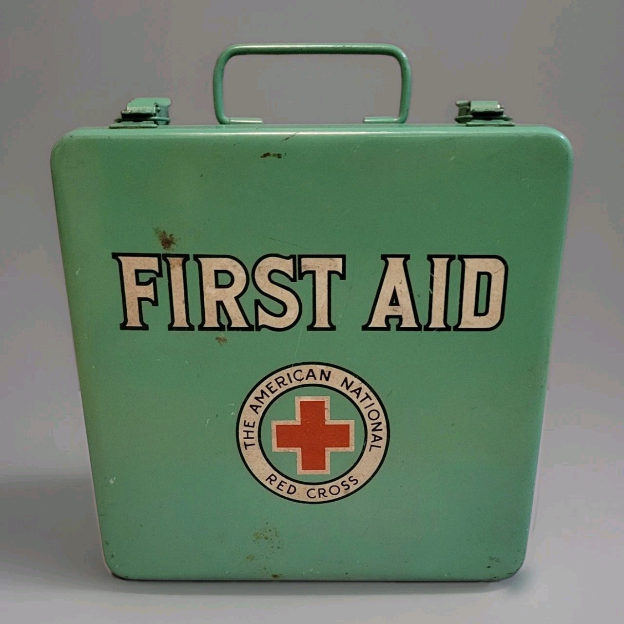 First Aid Kit American National Red Cross Metal Case With Packets Vintage 1950s First Aid Kit American National Red Cross Metal Case With Packets Vintage 1950s