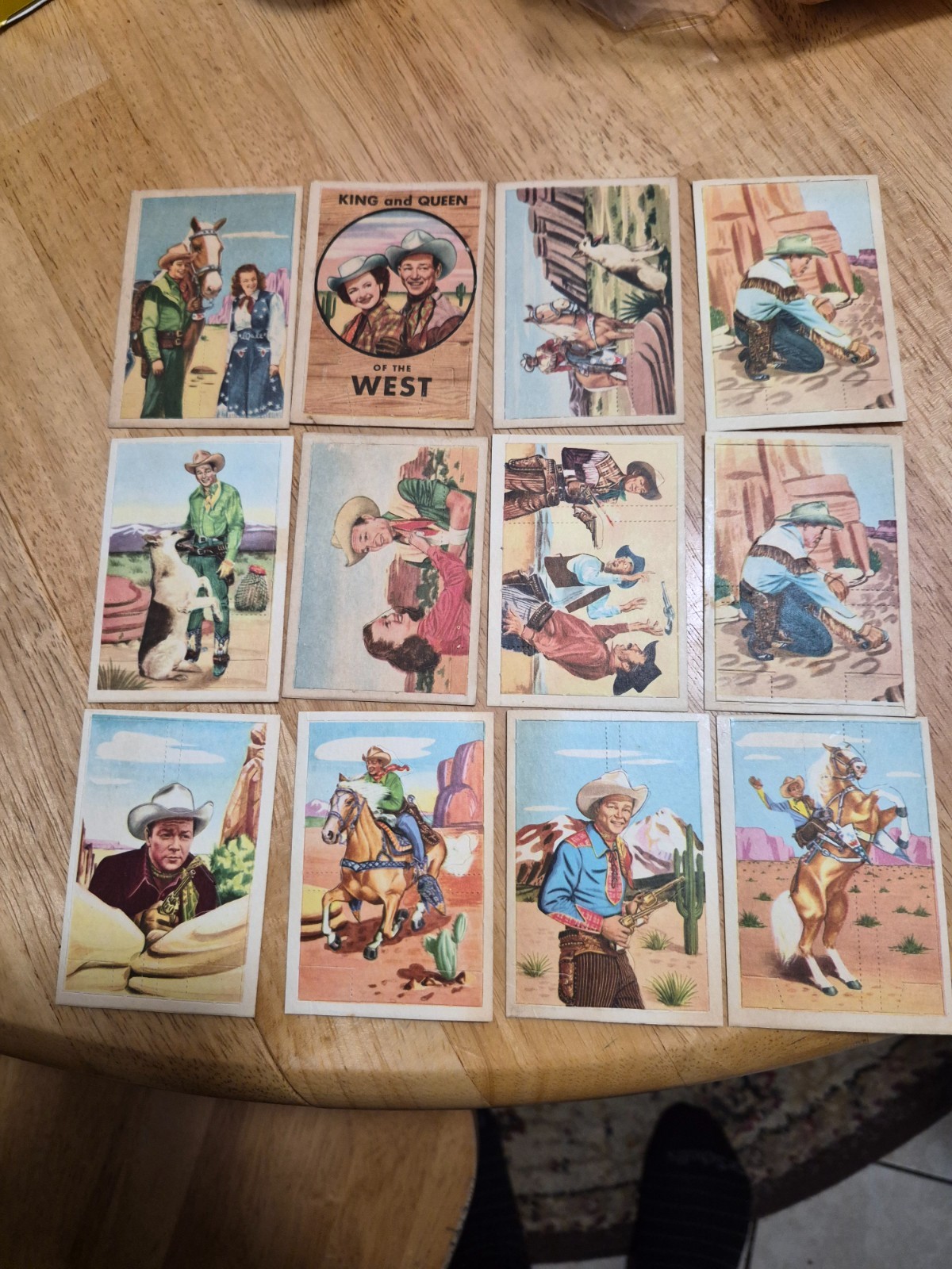 Roy Rogers - 1953 Post Cereal Pop Out - Cards BEEN GLUED - Lot of 16