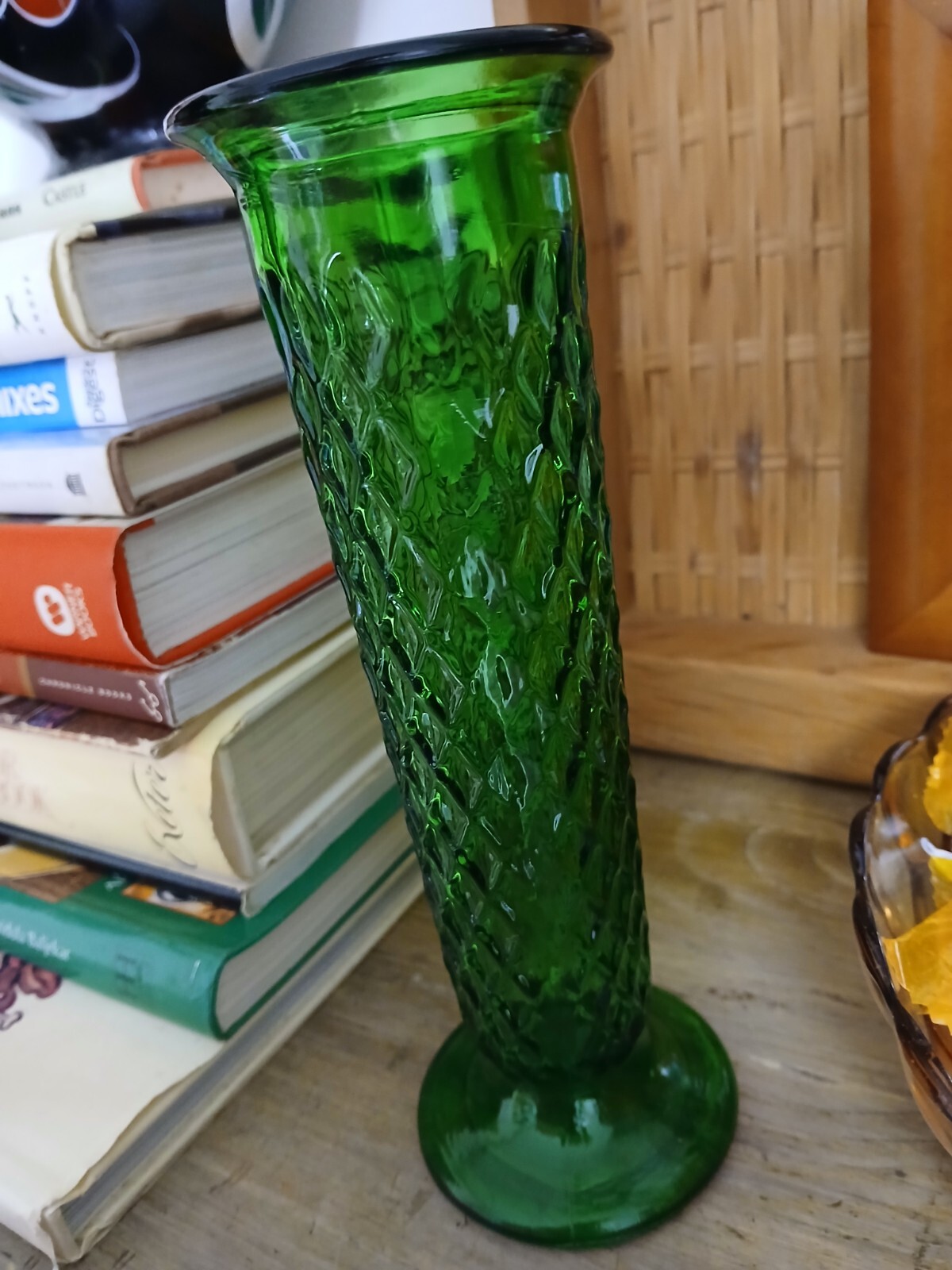 VTG EO BRODY Green Bud Vase-Glass-8 VTG EO BRODY Green Bud Vase-Glass-8