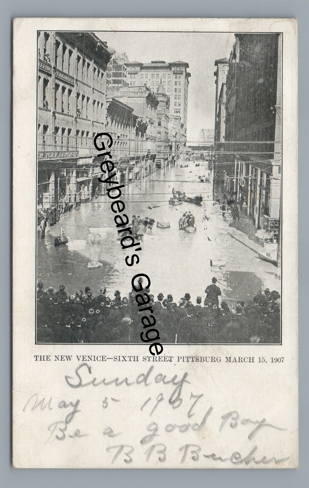 New Venice Boating in Flood PITTSBURGH PA Allegheny County Pennsylvania Postcard New Venice Boating in Flood PITTSBURGH PA Allegheny County Pennsylvania Postcard