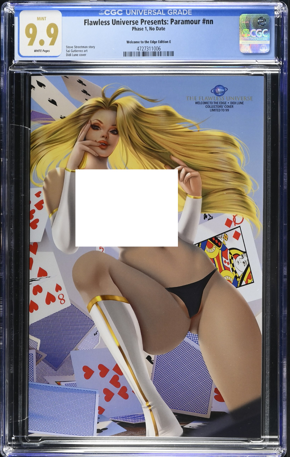 The Flawless Five #3E Welcome to Edge Emma Frost Nyahabi CGC9.9, not 9.8 POP1 The Flawless Five #3E Welcome to Edge Emma Frost Nyahabi CGC9.9, not 9.8 POP1