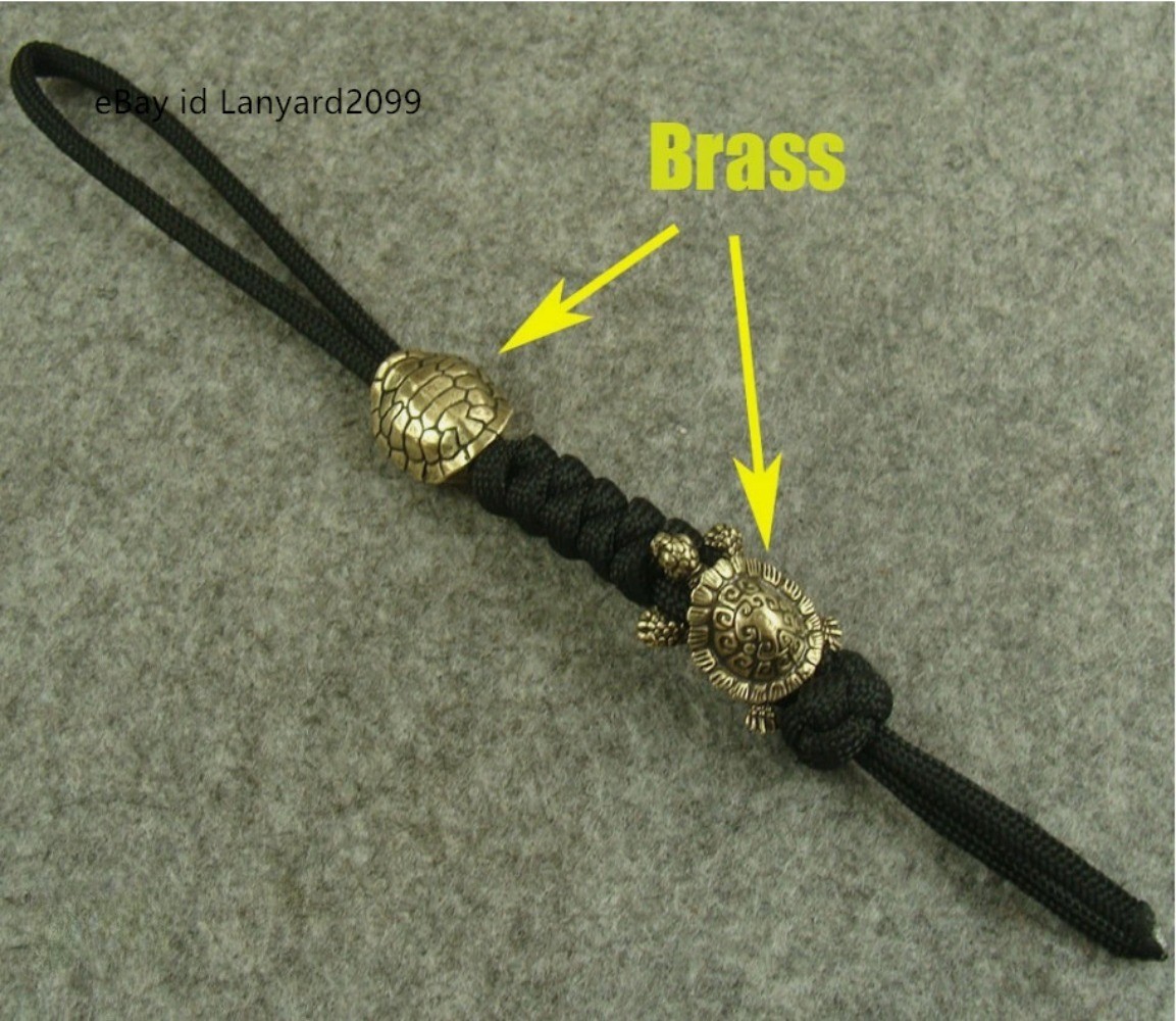 550 Paracord Knife Lanyard Hand weave Brass Bead Beads 550 Paracord Knife Lanyard Hand weave Brass Bead Beads